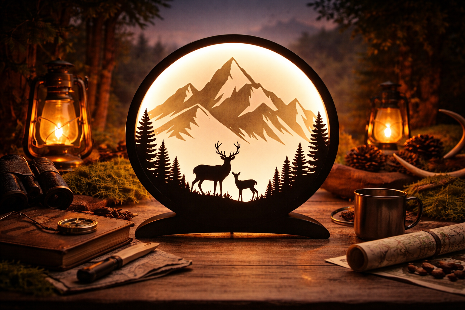 lampe cerf des montagne
