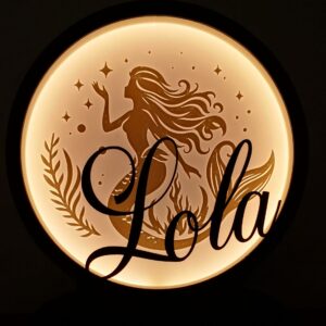 Lampe Sirène prénom personnalisable