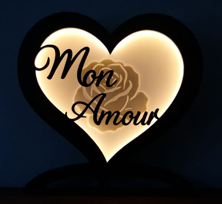 Lampe Cœur "Mon Amour"