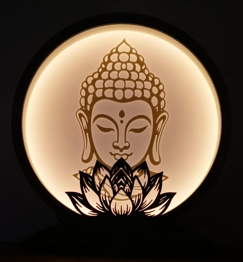 Lampe Bouddha lotus