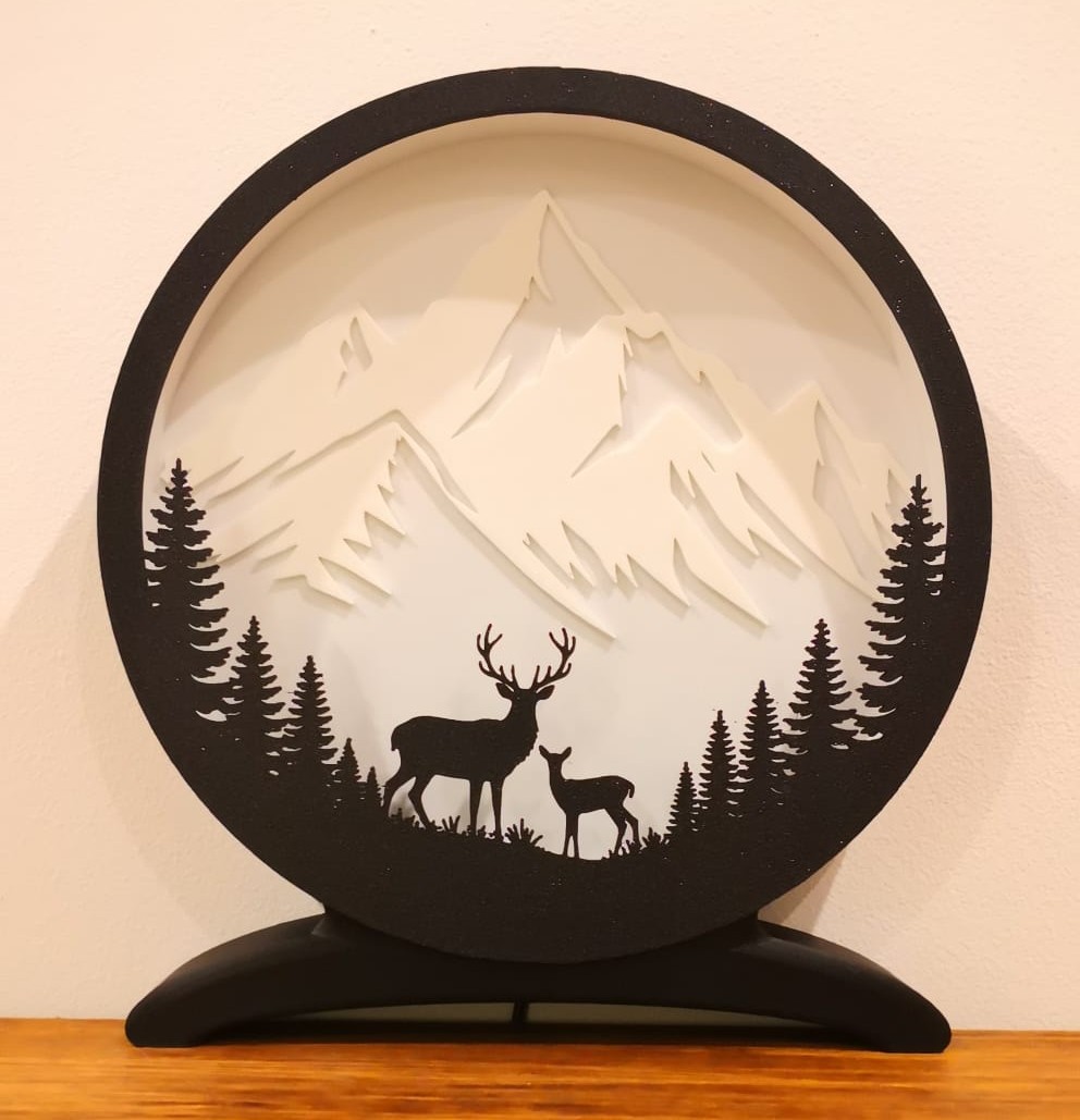 Lampe Forêt et Cerfs de Montagne – Image 2