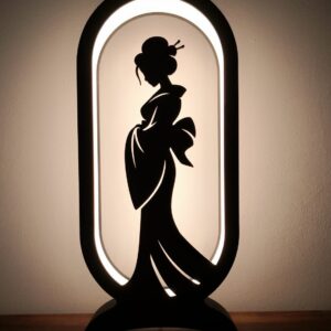 Lampe Silhouette Geisha impression 3D
