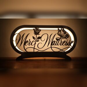 Lampe décorative "Merci Maitresse"
